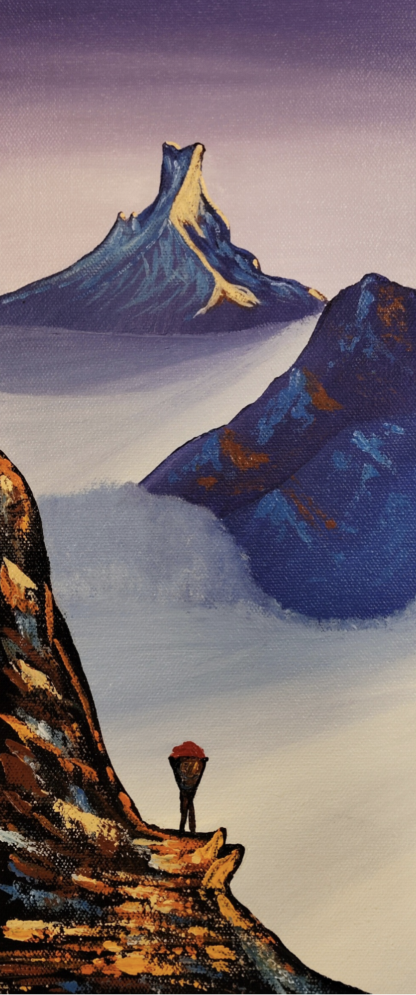 The Beauty of the Himalayas on Canvas – Hand-Painted Art from Nepal (CAN15)