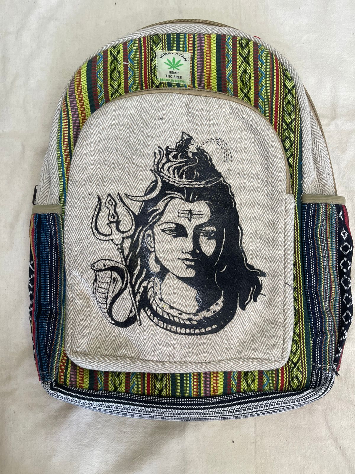Hemp Backpack – Handmade in Nepal. (BAG36)