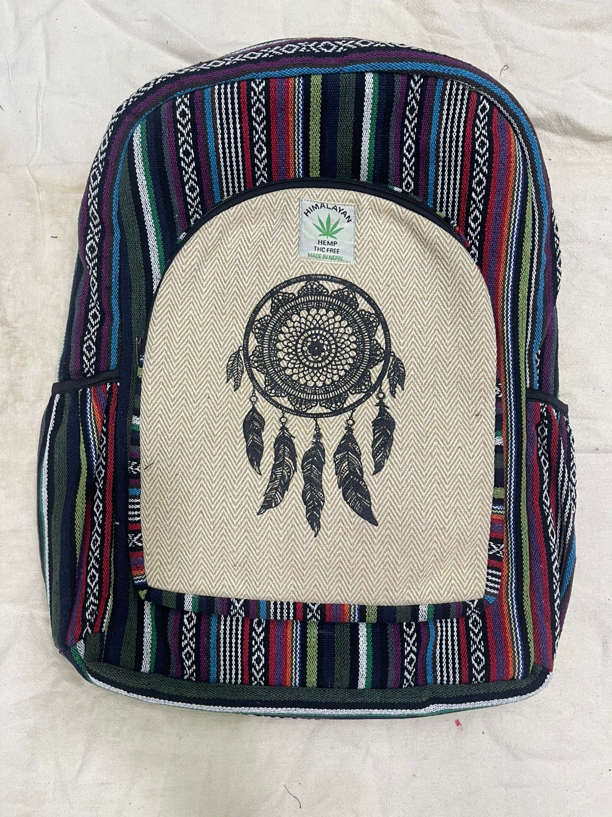 Hemp Backpack – Handmade in Nepal (BAG5)