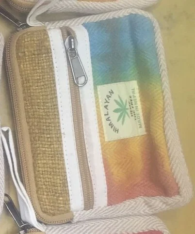 Himalayan Hemp wallet & Coin Purse – Rainbow. (W2)