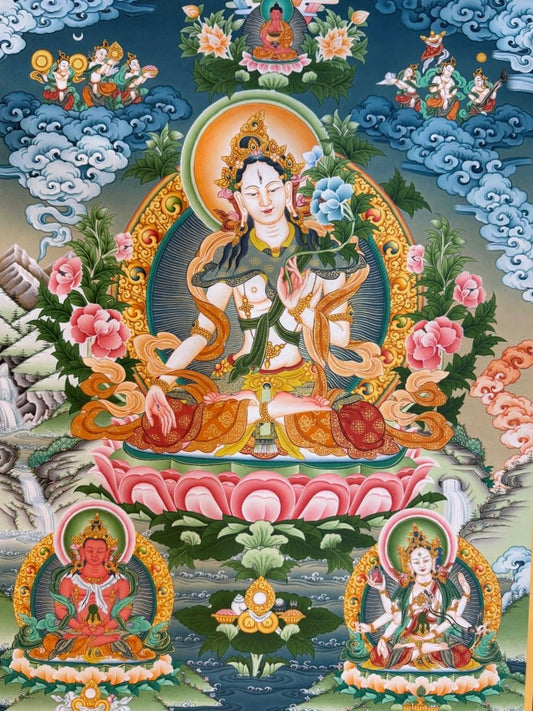 White Tara with real gold master pic. A8