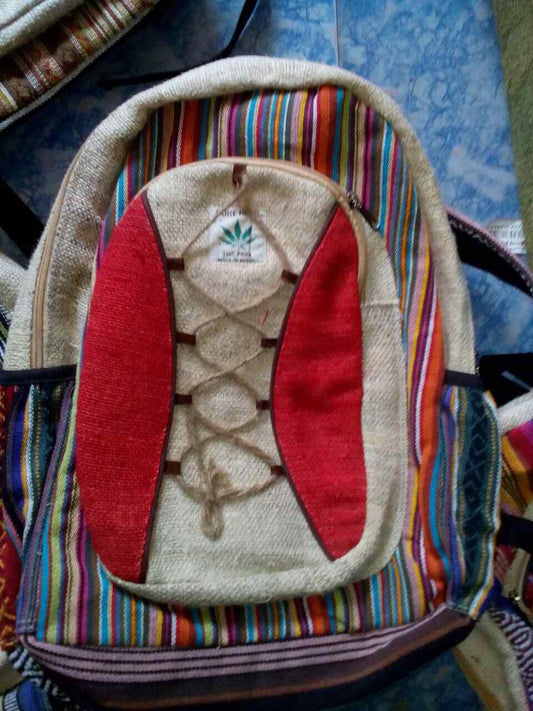 Hemp Backpack – Handmade in Nepal  (BAG20)