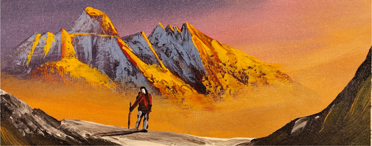 The Beauty of the Himalayas on Canvas – Hand-Painted Art from Nepal (CAN14)