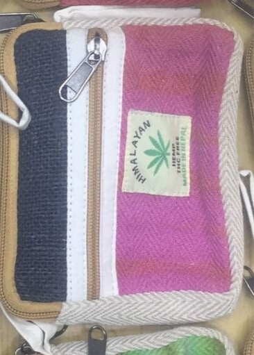 Himalayan Hemp wallet & Coin Purse – Rainbow. (W5)
