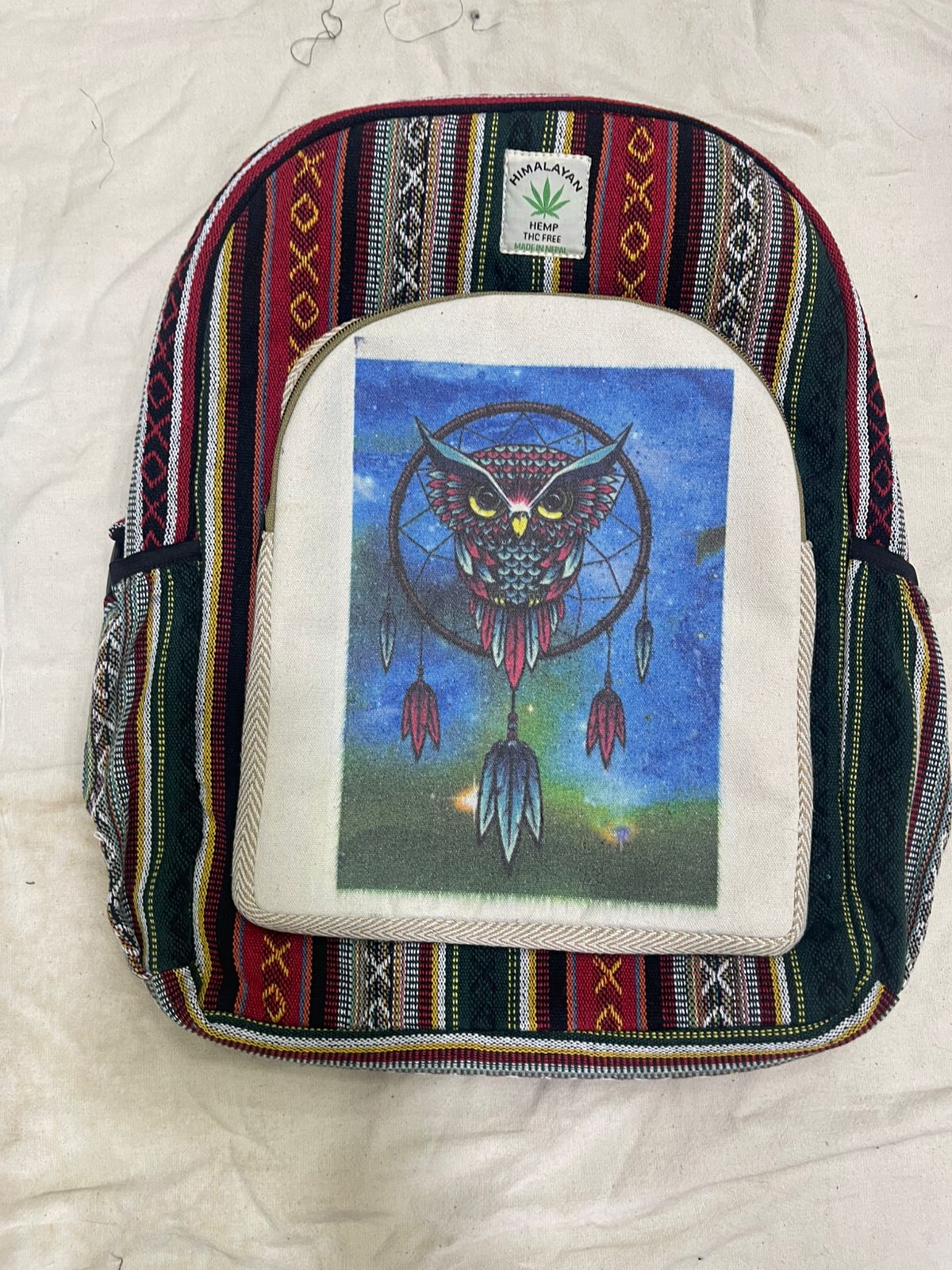 Hemp Backpack – Handmade in Nepal  (BAG10)