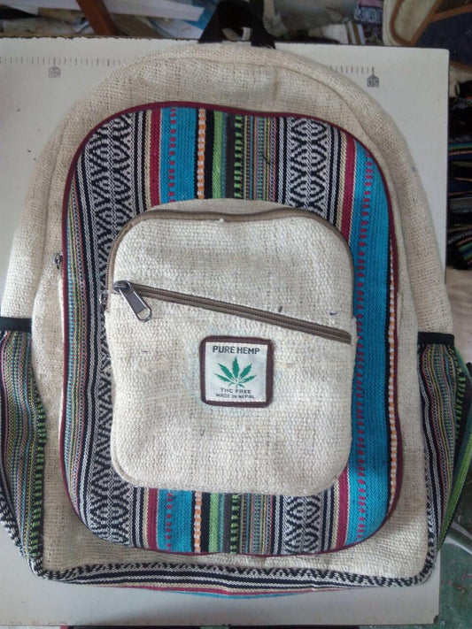 Hemp Backpack – Handmade in Nepal. (BAG18)