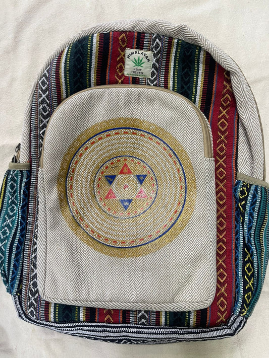 Hemp Backpack – Handmade in Nepal. (BAG27)