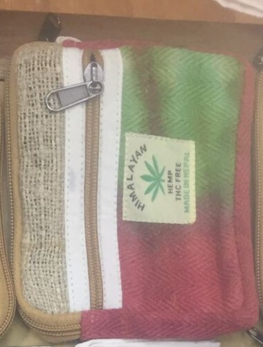 Himalayan Hemp wallet & Coin Purse – Rainbow. (W4)
