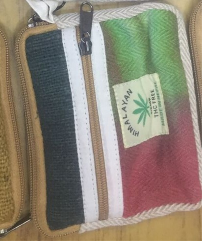 Himalayan Hemp wallet & Coin Purse – Rainbow. (W6)