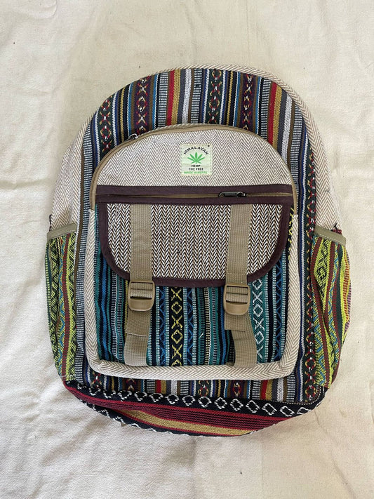 Hemp Backpack – Handmade in Nepal  (BAG3)