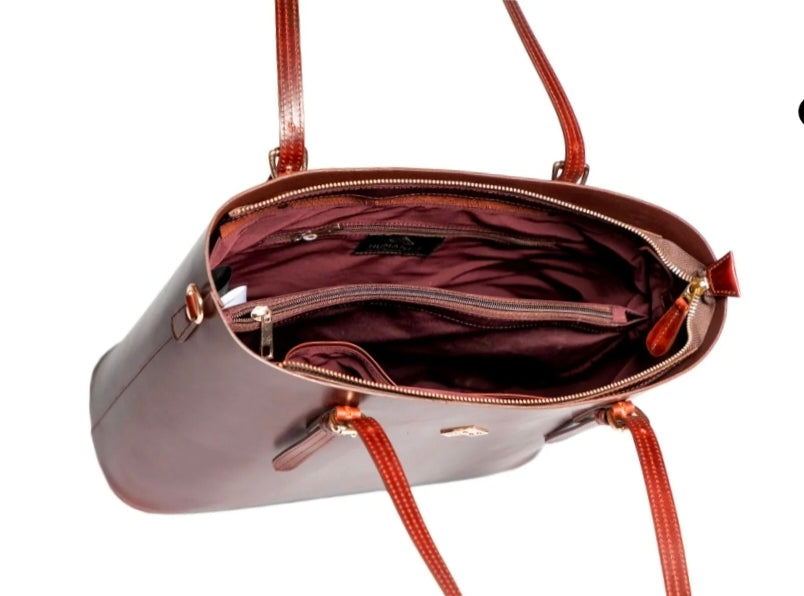Himkimalya Leather Tote Bag ( Sku1356)