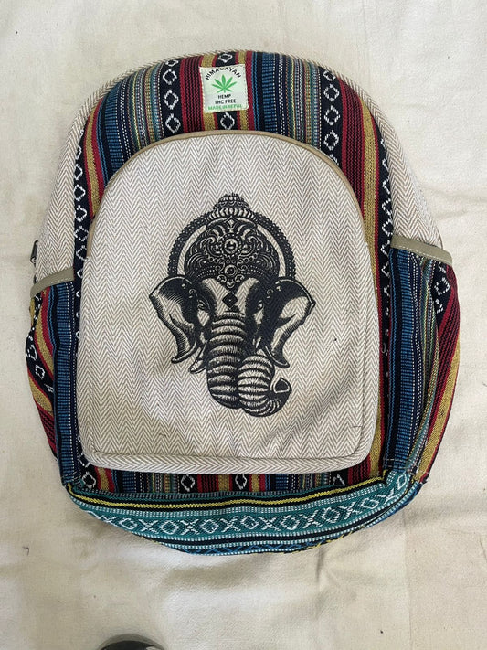 Hemp Backpack – Handmade in Nepal. (BAG34)