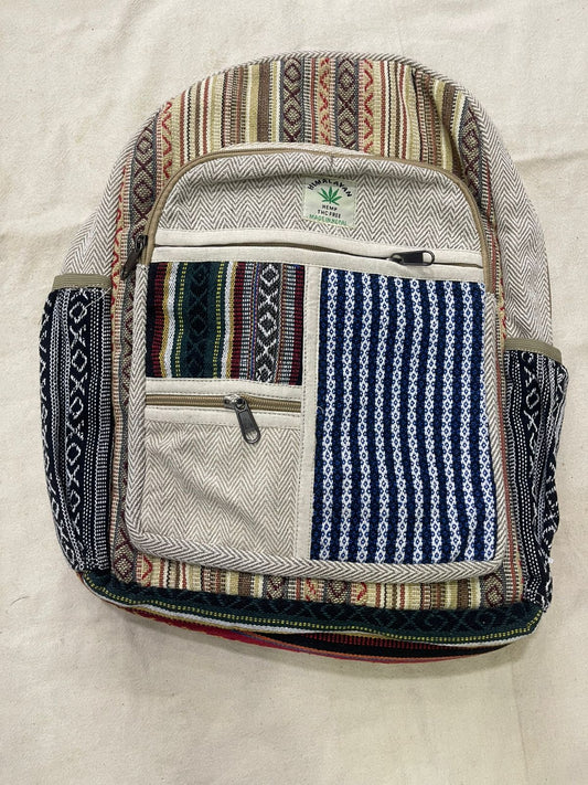 Hemp Backpack – Handmade in Nepal  (BAG6)