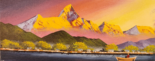 The Beauty of the Himalayas on Canvas – Hand-Painted Art from Nepal (CAN21)