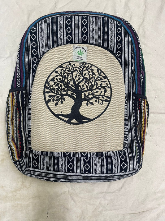 Hemp Backpack – Handmade in Nepal. (BAG8)