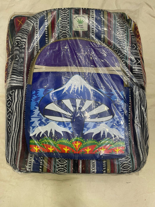 Hemp Backpack – Handmade in Nepal  (BAG7)
