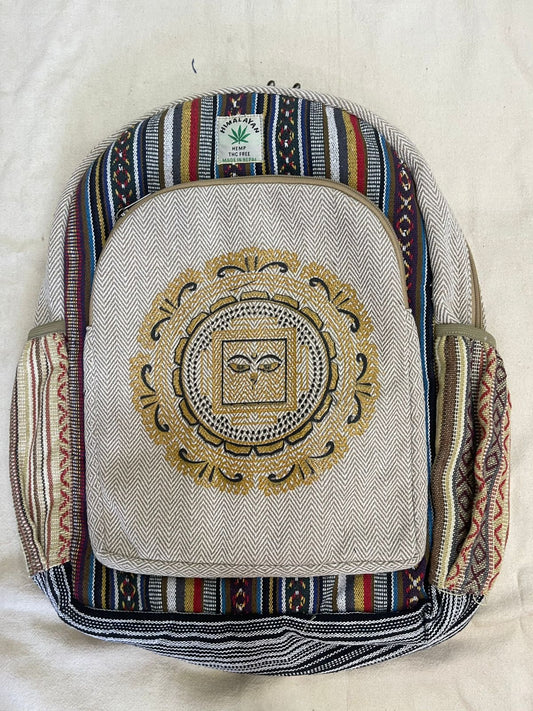 Hemp Backpack – Handmade in Nepal. (BAG31)