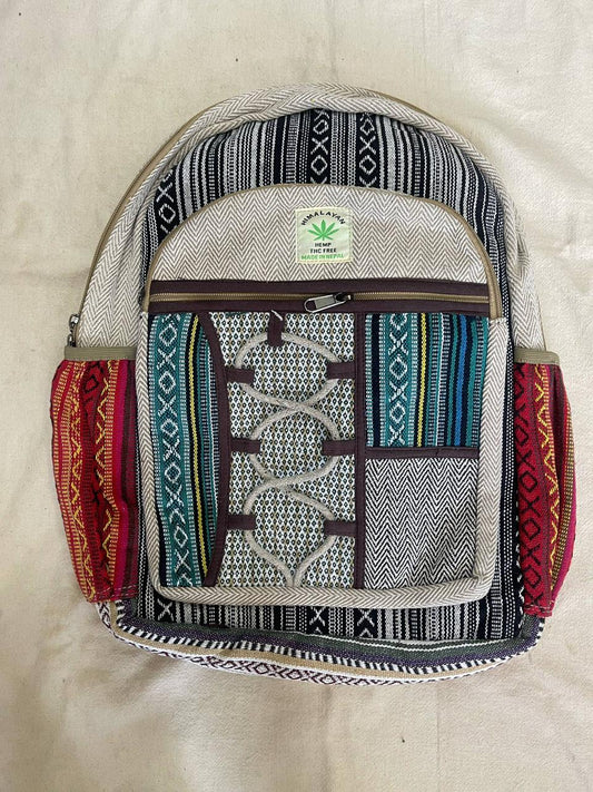 Hemp Backpack – Handmade in Nepal  (BAG14)