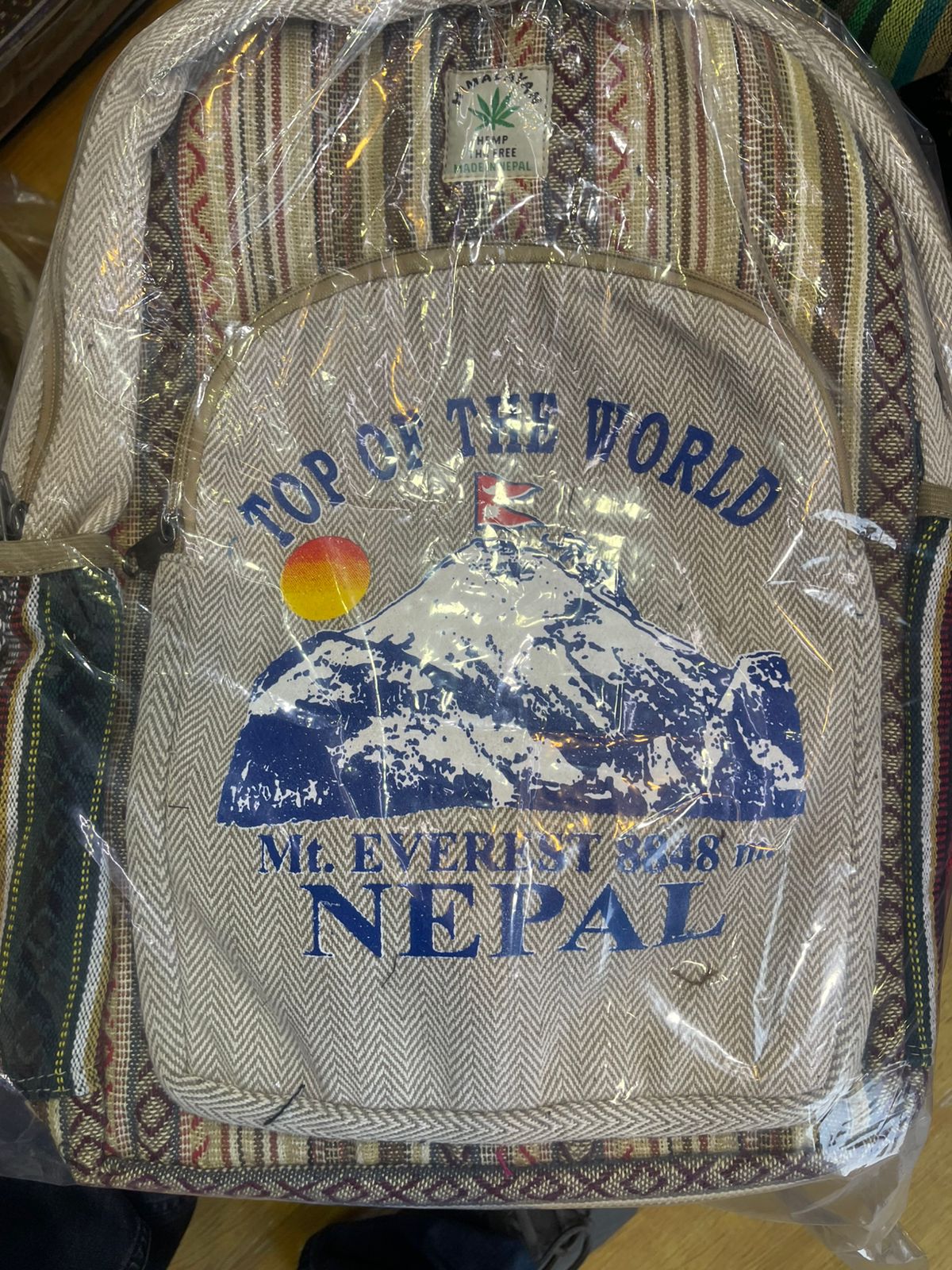 Hemp Backpack – Handmade in Nepal  (BAG1)
