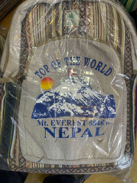Hemp Backpack – Handmade in Nepal  (BAG1)