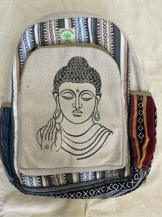 Hemp Backpack – Handmade in Nepal. (BAG38)