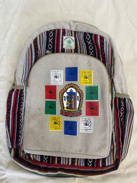 Hemp Backpack – Handmade in Nepal. (BAG28)