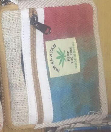 Himalayan Hemp wallet & Coin Purse – Rainbow. (W3)