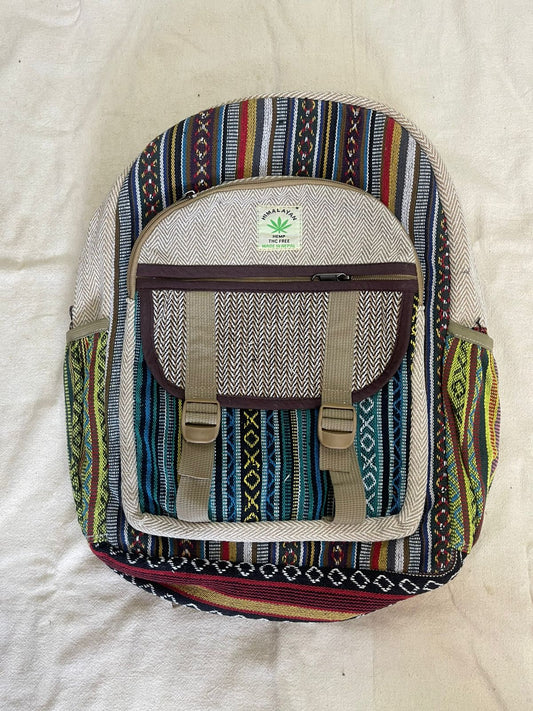 Hemp Backpack – Handmade in Nepal. (BAG35)