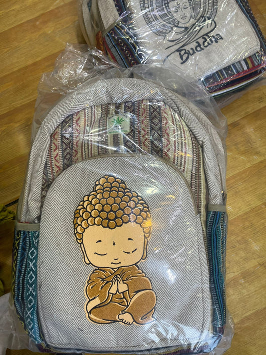 Hemp Backpack – Handmade in Nepal. (BAG23)