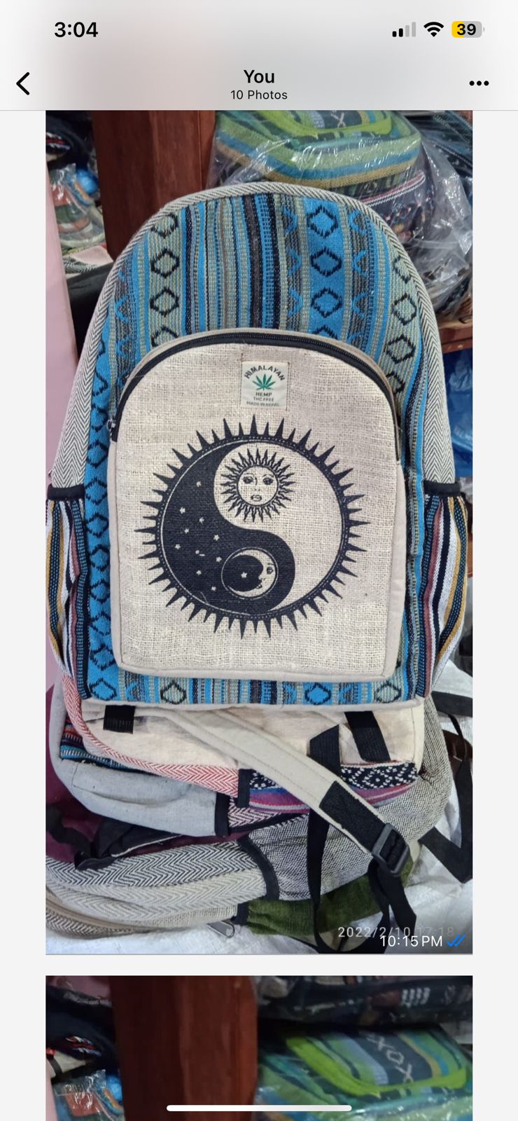 Hemp Backpack – Handmade in Nepal  (BAG2)