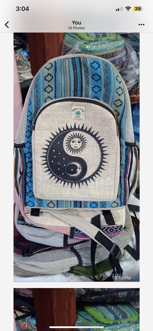 Hemp Backpack – Handmade in Nepal  (BAG2)