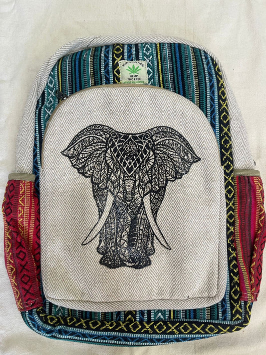Hemp Backpack – Handmade in Nepal. (BAG32)