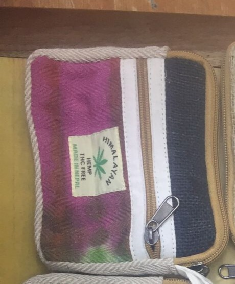Himalayan Hemp wallet & Coin Purse – Rainbow. (W7)