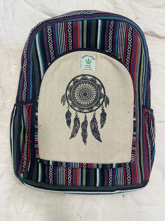 Hemp Backpack – Handmade in Nepal  (BAG5)