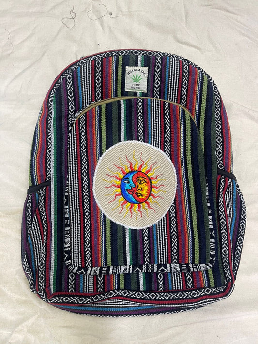 Hemp Backpack – Handmade in Nepal  (BAG12)