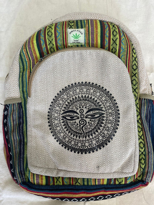 Hemp Backpack – Handmade in Nepal(BAG37)