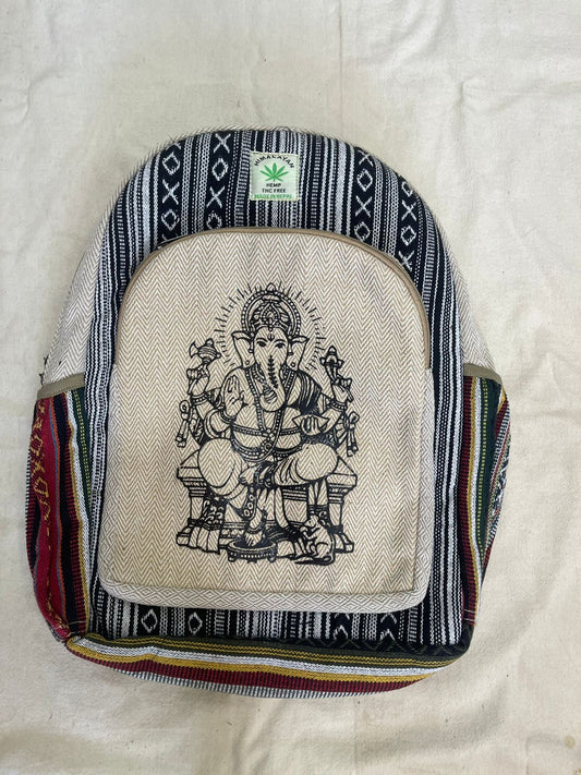 Hemp Backpack – Handmade in Nepal. (BAG33)